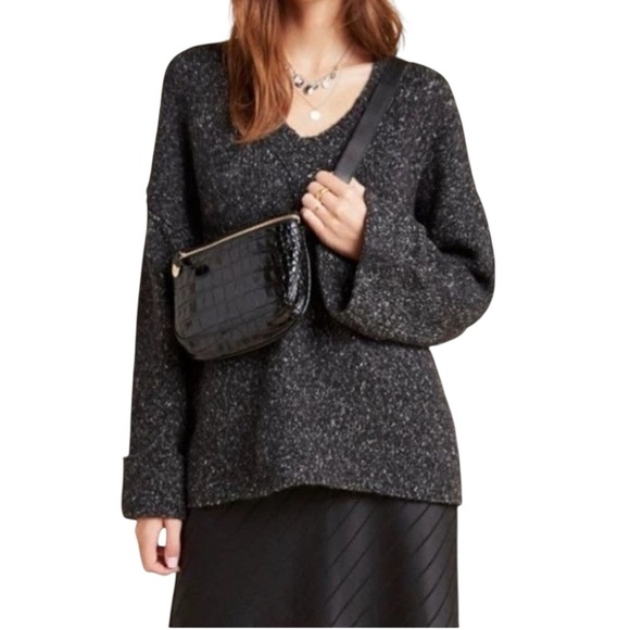 Anthropologie Sweaters - Anthropologie Wool Blend Wide Cuffed Sleeve Sweater Size Small